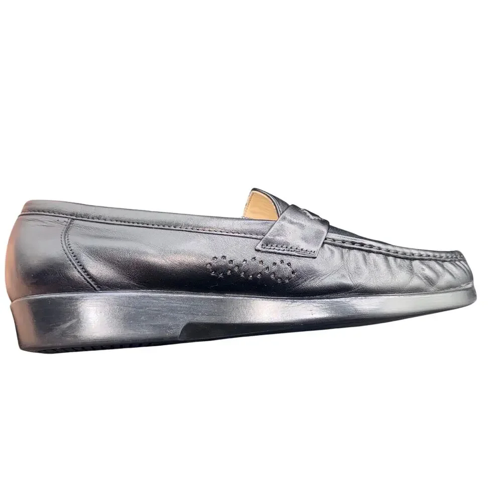 SAS Black Leather Penny Loafers Comfort Slip On Shoes Men’s 11M